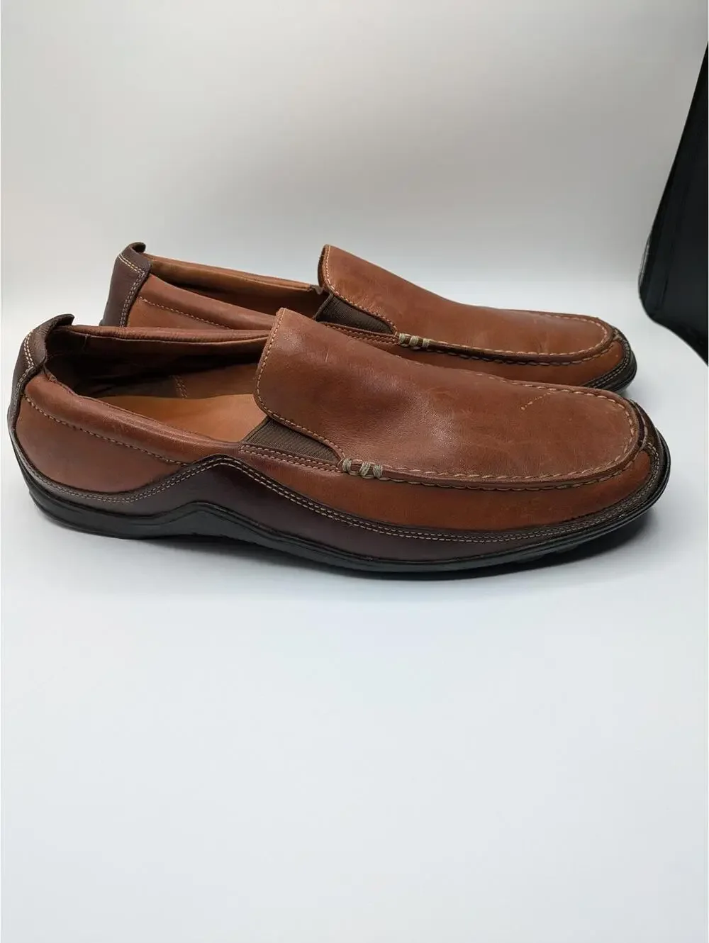 Cole Haan Brown Leather Slip-On Shoes Loafers Mens Size 10